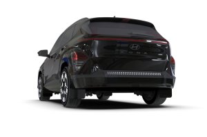 Hyundai Kona EV Mud Flaps - Rally Armor - UR Black with Metallic Black Logo - Black - `24-`25